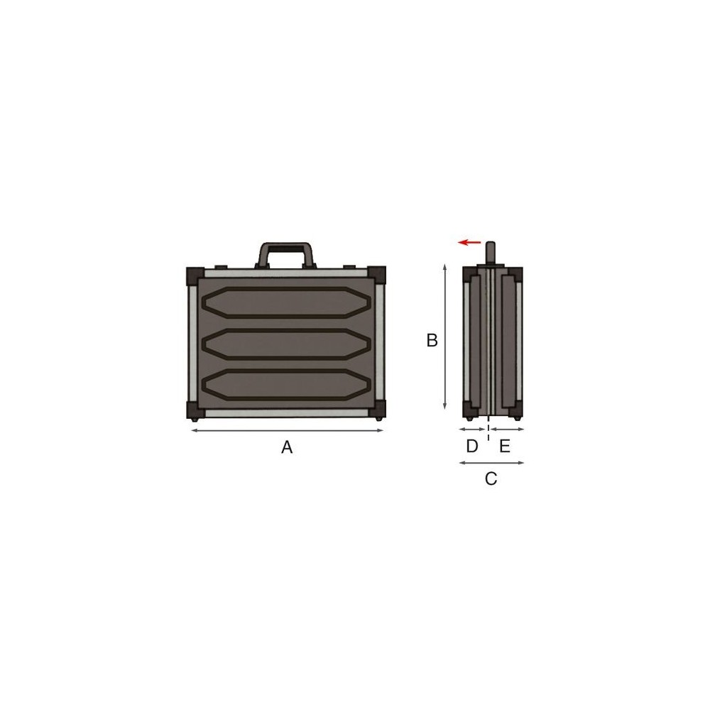 ESTUCHE GT LINE PROFESSIONAL FLASH 2-PEL - CALIDAD Y DURABILIDAD EN ABS Dinamitek 4
