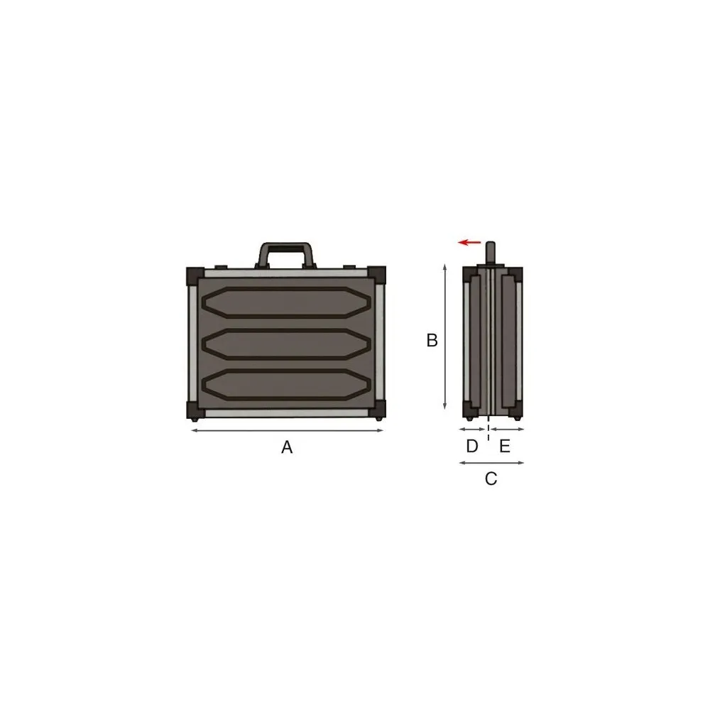 GT LINE PROFESSIONAL FLASH 2-PEL CASE - QUALITY AND DURABILITY IN ABS Dinamitek 4