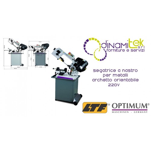 OPT057OP0131 BANDA SIERRA MODELO S 131GH PARA EL MECANIZADO DE METALES CON UNA CINTA PARA LA CABEZA GIRATORIA 220V Dinamitek 1
