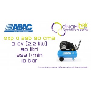 ABAC EXPERT A39B CM3 EINPHASIGER KOMPRESSOR 3CV 90L 10 BAR | 4116028203 Dinamitek 3