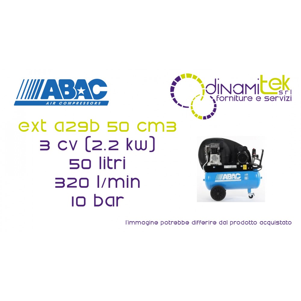 COMPRESOR MONOFáSICO ABAC EXTENSIVE A29B 3 CV 50 L 10 BAR | 4116028009 Dinamitek 4