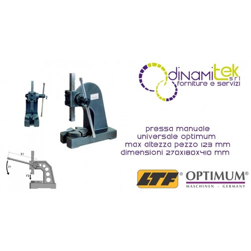 OPT111OP9011 - PRENSA UNIVERSAL, MODELO DE MANUAL DE DDP 10 - MAX PIEZA DE LA ALTURA DE 123 MM DE TAMAñO 270X180X410 MM Dinamitek 1