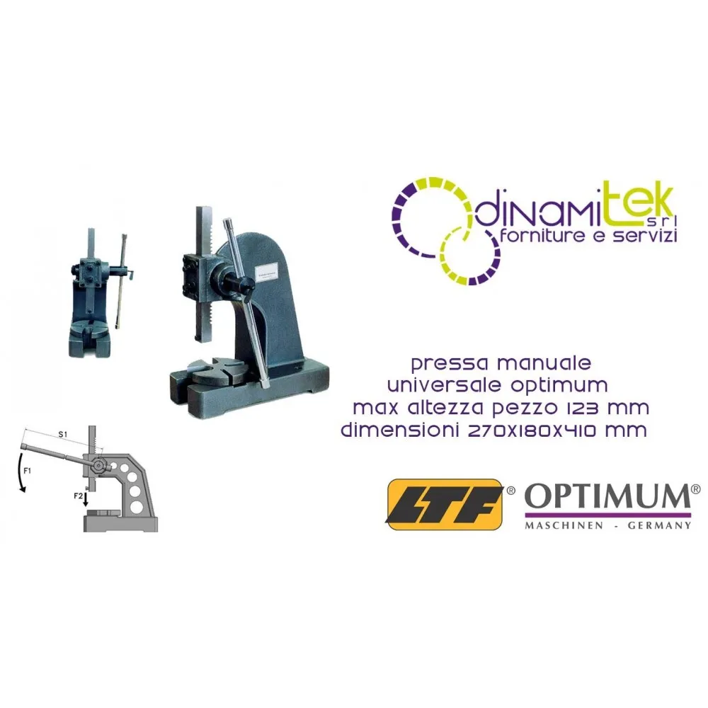 OPT111OP9011 - PRENSA UNIVERSAL, MODELO DE MANUAL DE DDP 10 - MAX PIEZA DE LA ALTURA DE 123 MM DE TAMAñO 270X180X410 MM Dinamitek 1