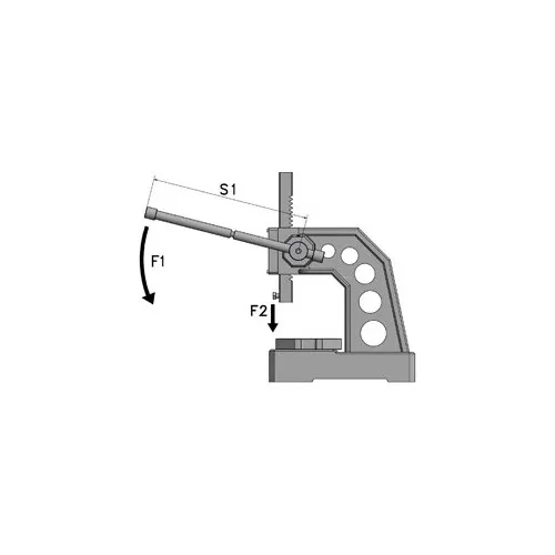 OPT111OP9012 - PRESS UNIVERSELLES, HANDBUCH MODELL-DDP 20 - MAX-TEILIG HöHE 195 MM - GRößE 430X235X680 MM Dinamitek 3