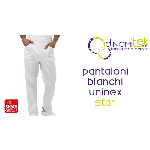 STAR MEDICAL TROUSERS | 100% COTTON 190GR | ELASTIC WAIST | ART. 04PA0441/00 SIGGI Dinamitek 1