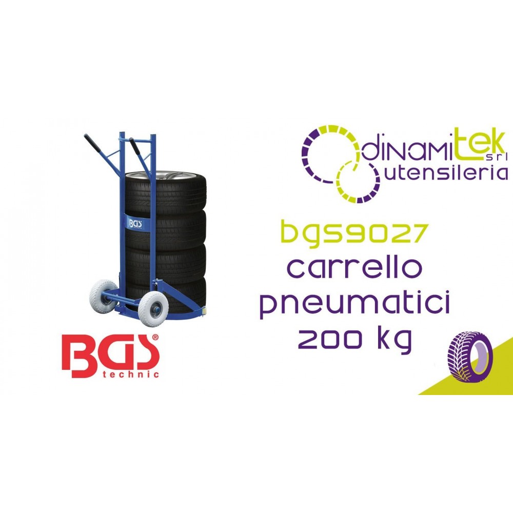 BGS TECHNIC BGS9027 CARRELLO PER TRASPORTO PNEUMATICI 200 KG Dinamitek 1