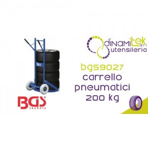 BGS TECHNIC BGS9027 CARRELLO PER TRASPORTO PNEUMATICI 200 KG Dinamitek 1
