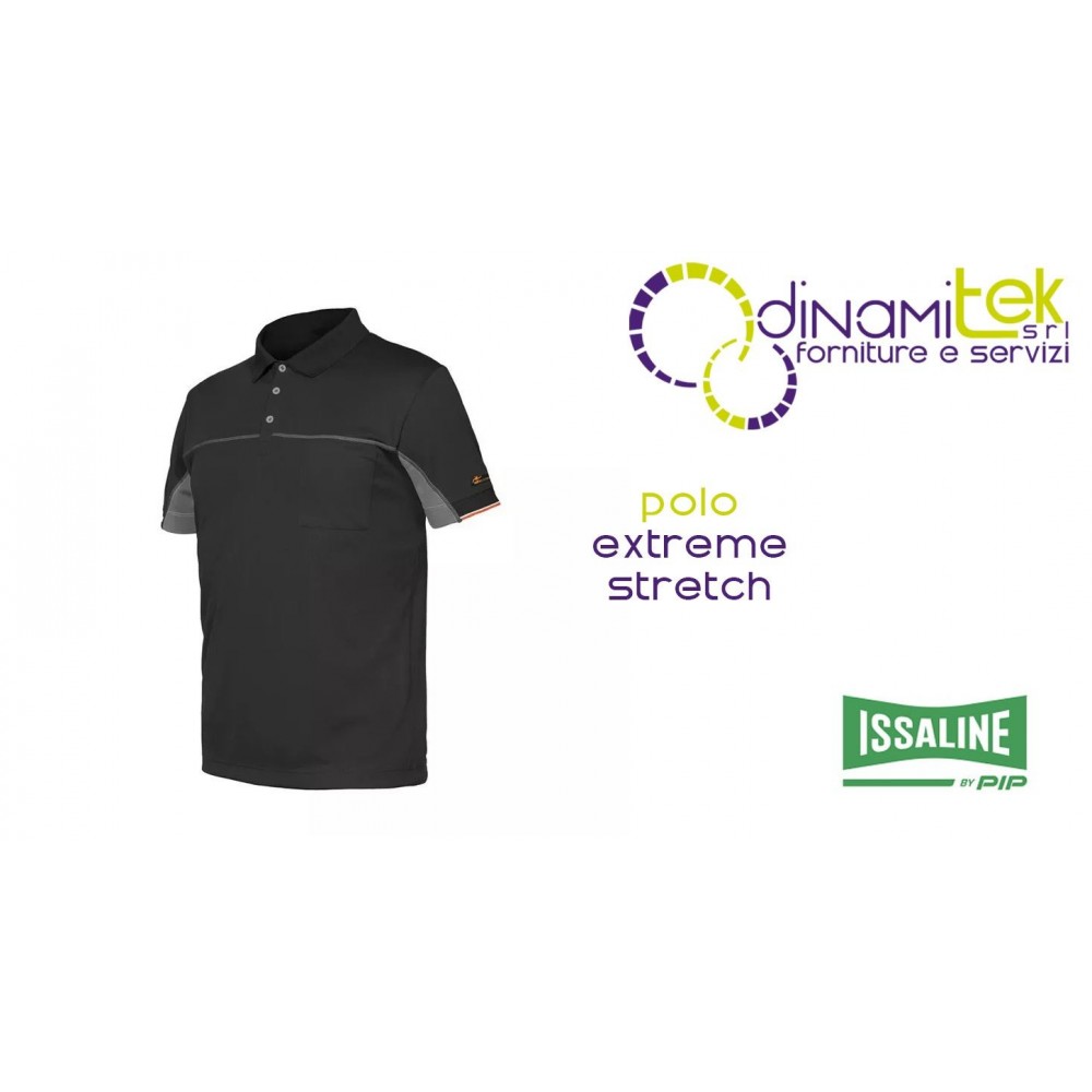 POLO EXTREME STRETCH 8825B ISSA LINE | ALTA TRASPIRAZIONE 130 GR | DPI CAT. I Dinamitek 1