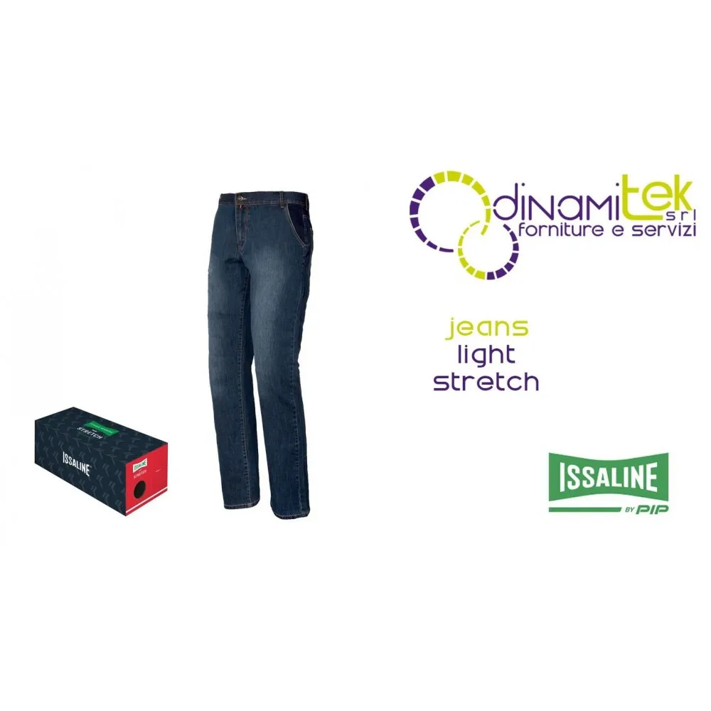 JEANS LIGHT STRETCH 8027B | PANTALONE LAVORO 280G ELASTICIZZATO CE CAT I Dinamitek 1
