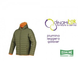 PIUMINO ISSA GALIBIER 04097B LEGGERO VERDE ARANCIO 180 GSM Dinamitek 1