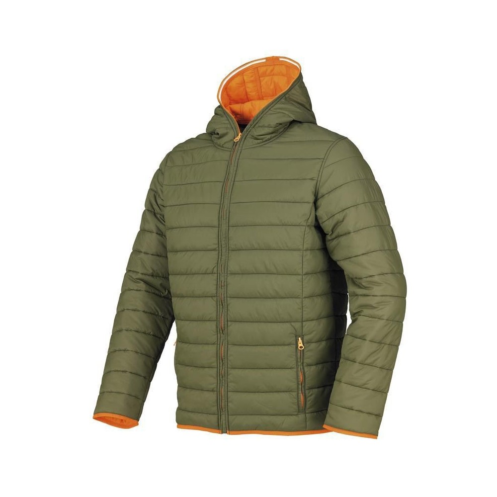 PIUMINO ISSA GALIBIER 04097B LEGGERO VERDE ARANCIO 180 GSM Dinamitek 2