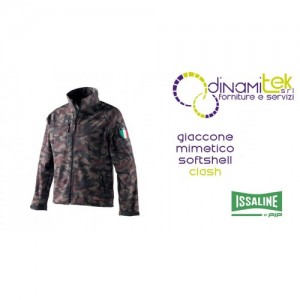 GIACCONE CLASH MIMETICO 04521 SOFTSHELL WATERPROOF W/P 8000 ISSALINE Dinamitek 1