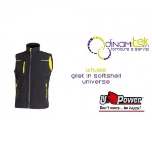 UNIVERSE U-POWER SOFTSHELLWESTE | U-TEX WASSERDICHT 320 G/M2 | S-5XL Dinamitek 1