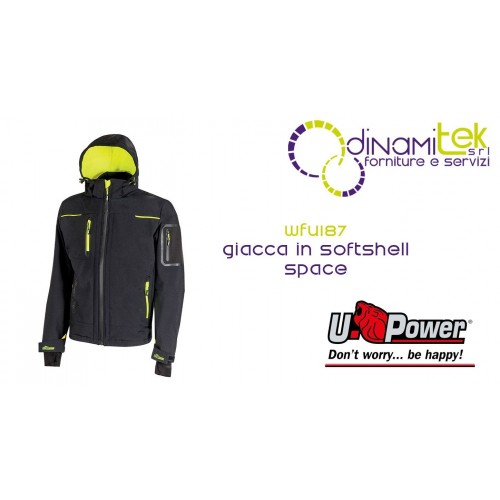 CHAQUETA SOFTSHELL U-POWER SPACE | U-TEX IMPERMEABLE Y TRANSPIRABLE | 320 G/M² | S-5XL Dinamitek 1