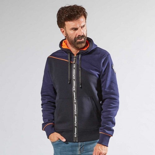 SUDADERA U-POWER JUPITER | 65 % ALGODóN, 310 G/M² | CREMALLERA Y CAPUCHA | TALLAS S-4XL Dinamitek 3