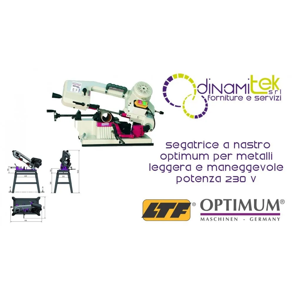 OPT057OP0100 - BANDE DE MACHINE à SCIER MODèLE S-100 G POUR LES MéTAUX - LéGER ET MANIABLE - ALIMENTATION 230 V Dinamitek 1