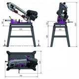 OPT057OP0100 - BANDE DE MACHINE à SCIER MODèLE S-100 G POUR LES MéTAUX - LéGER ET MANIABLE - ALIMENTATION 230 V Dinamitek 6