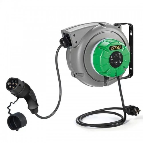 ENROULEUR DE CâBLE | BOîTIER MURAL INTéGRé | CHARGEUR MONOPHASé 3,8 KW, TYPE 1, IP42 EV3161WB ZECA Dinamitek 2