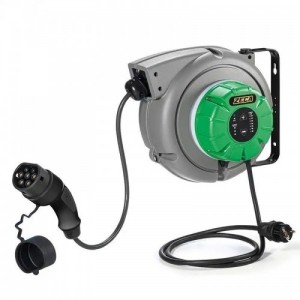 ENROULEUR DE CâBLE | BOîTIER MURAL INTéGRé | CHARGEUR MONOPHASé 3,8 KW, TYPE 1, IP42 EV3161WB ZECA Dinamitek 2
