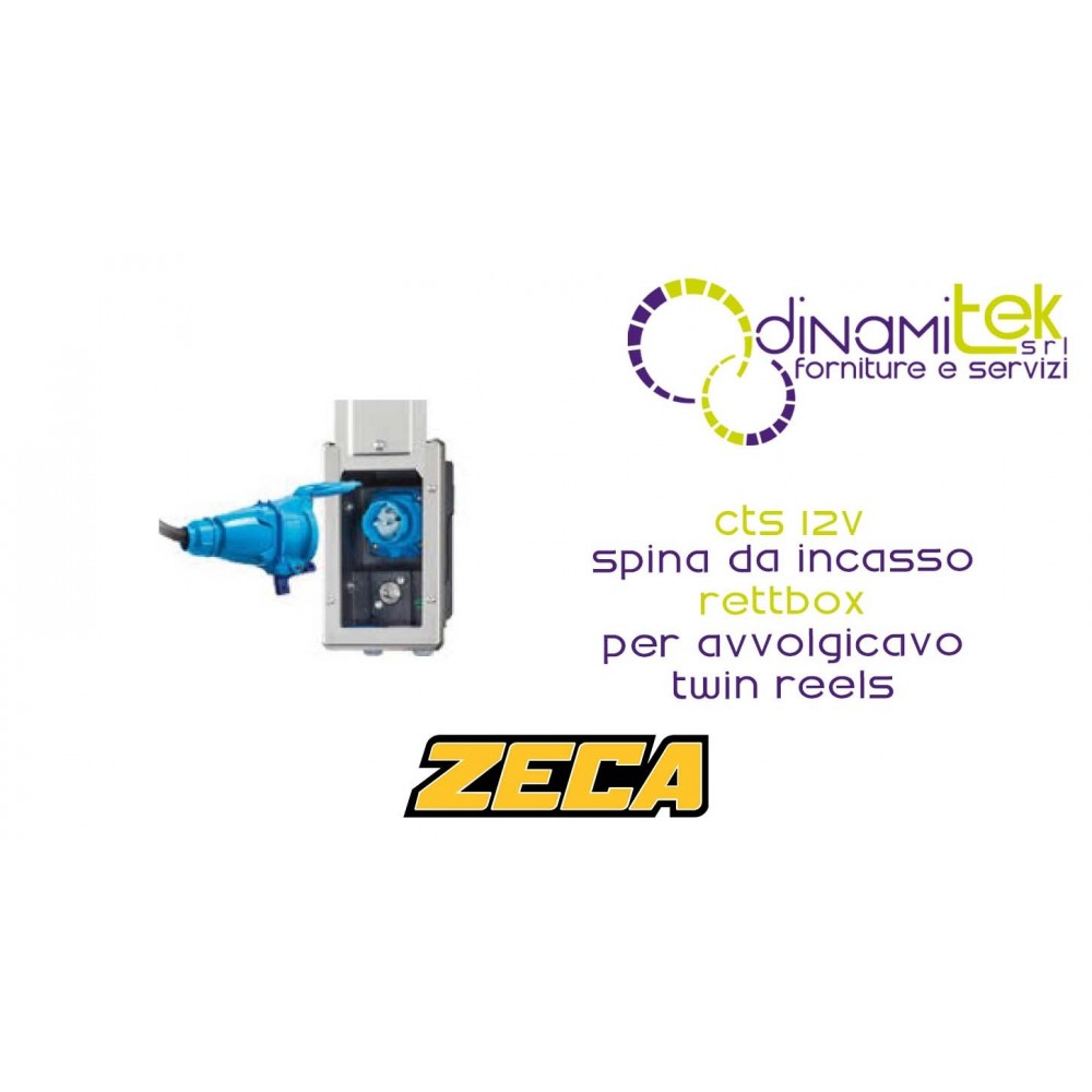 ZECA CTS 12V – RECTANGULAR TWIN REELS PLUG – CABLE REEL Dinamitek 1