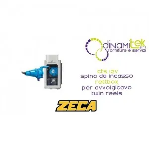 ZECA CTS 12 V – ENCHUFE RECTANGULAR DE DOS BOBINAS – ENROLLADOR DE CABLE Dinamitek 1
