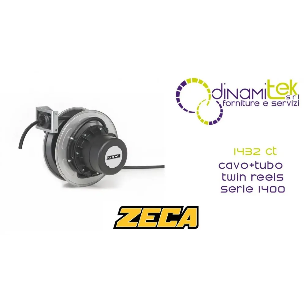 ENROLLADOR DE CABLE - ENROLLADOR DOBLE DE CABLE Y MANGUERA DE AIRE SERIE 1400 1432 CT ZECA Dinamitek 1