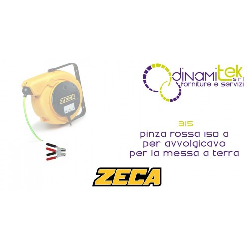 315 PINZA ROSSA 150 A PER AVVOLGICAVO PER LA MESSA A TERRA ZECA Dinamitek 1