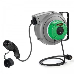 ENROLLADOR DE CABLE INTEGRADO PARA CAJA DE PARED, CARGA MONOFáSICA, 3,8 KW, TIPO 2, IP42 EV3162WB ZECA Dinamitek 2