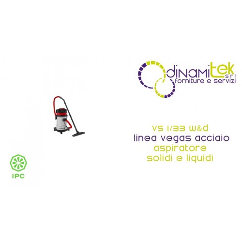 IPC VS 1/33 NASS-/TROCKENSAUGER FüR PROFIS, STAHL | FESTSTOFFE UND FLüSSIGKEITEN, 1200 W Dinamitek 1