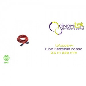 MANGUERA FLEXIBLE ROJA DE 2,5 M Ø38 MM TBFX00544 PARA ASPIRADORAS IPC Dinamitek 1