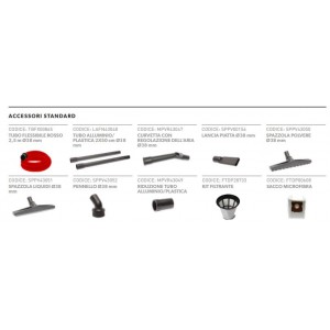 2,5 M ROTER FLEXIBLER SCHLAUCH Ø38 MM TBFX00865 FüR PROFESSIONELLE STAUBSAUGER Dinamitek 2