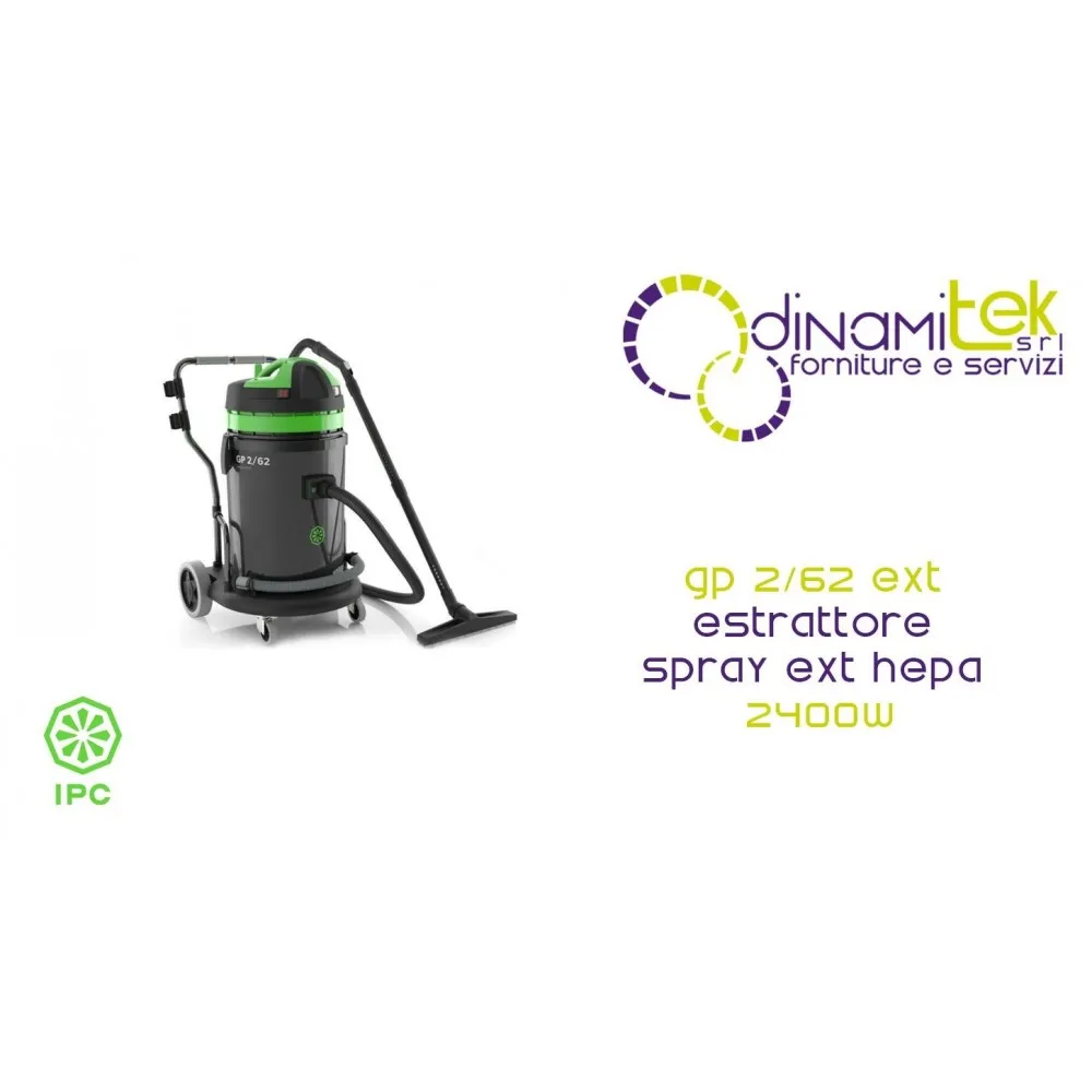 EXTRACTEUR PROFESSIONNEL GP 2/62 AVEC FILTRE HEPA - 2400 W Dinamitek 1