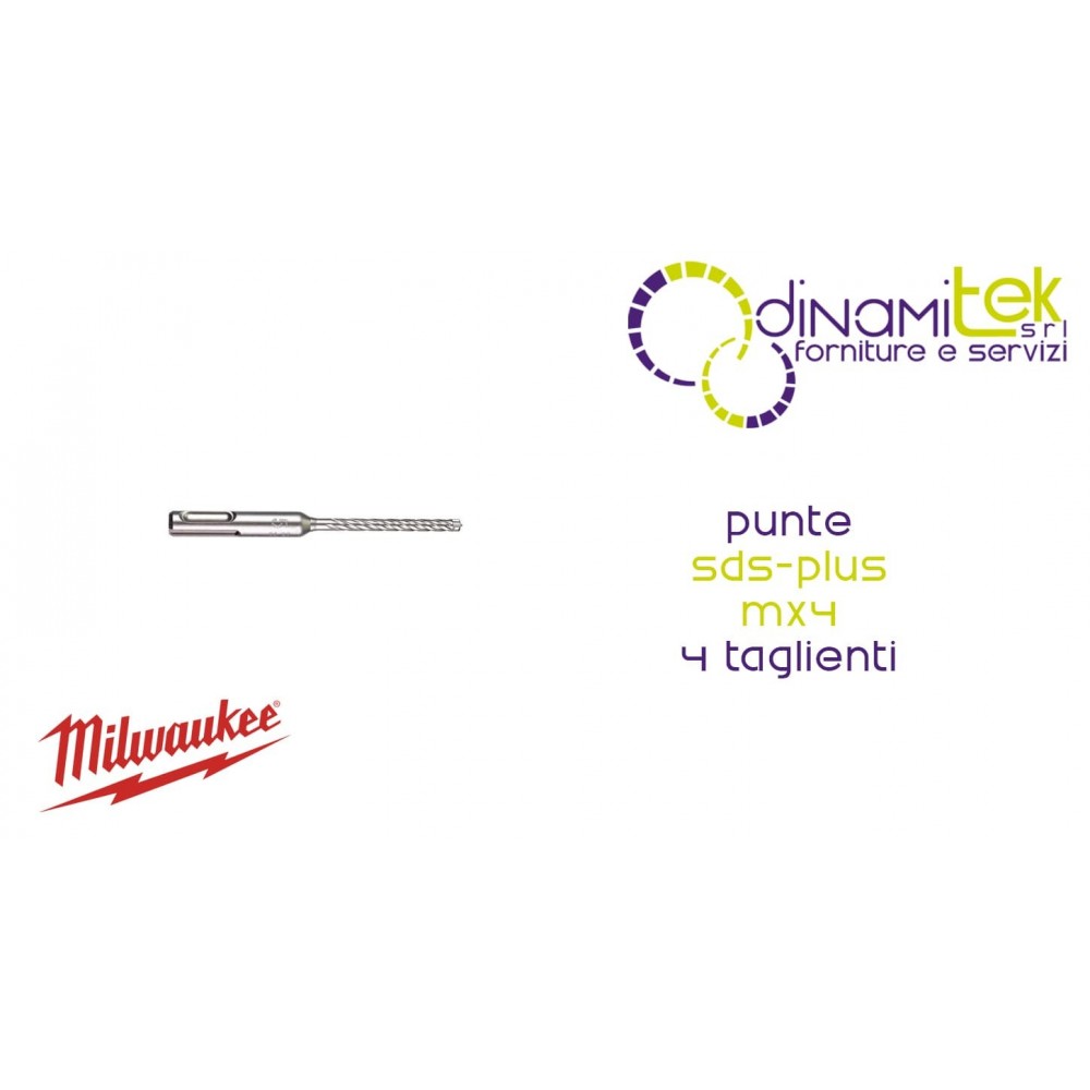 MILWAUKEE PUNTE SDS-PLUS MX4 4 TAGLIENTI Dinamitek 1
