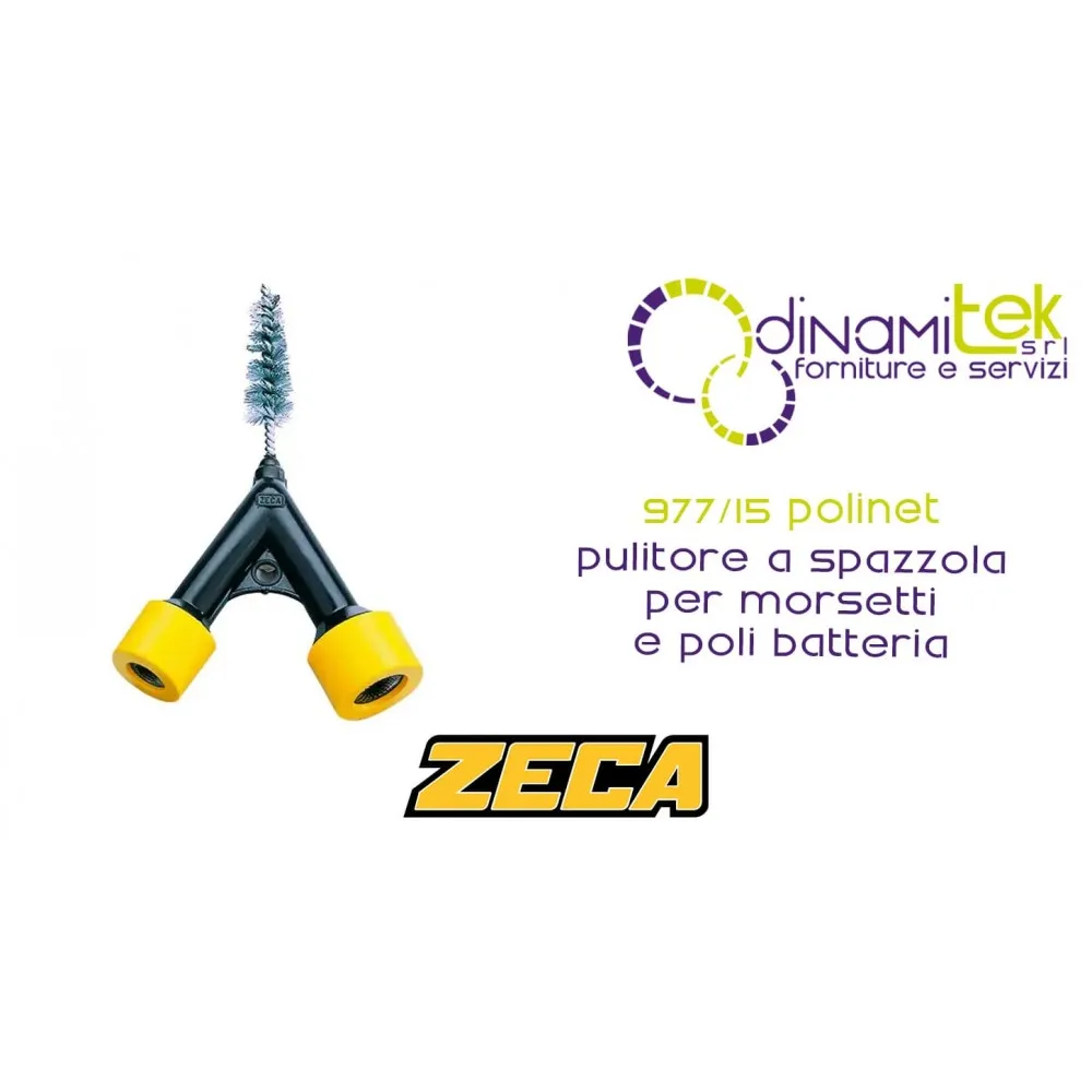 ZECA 977/15 POLINET PULITORE A SPAZZOLA PER MORSETTI POLI BATTERIA Dinamitek 1