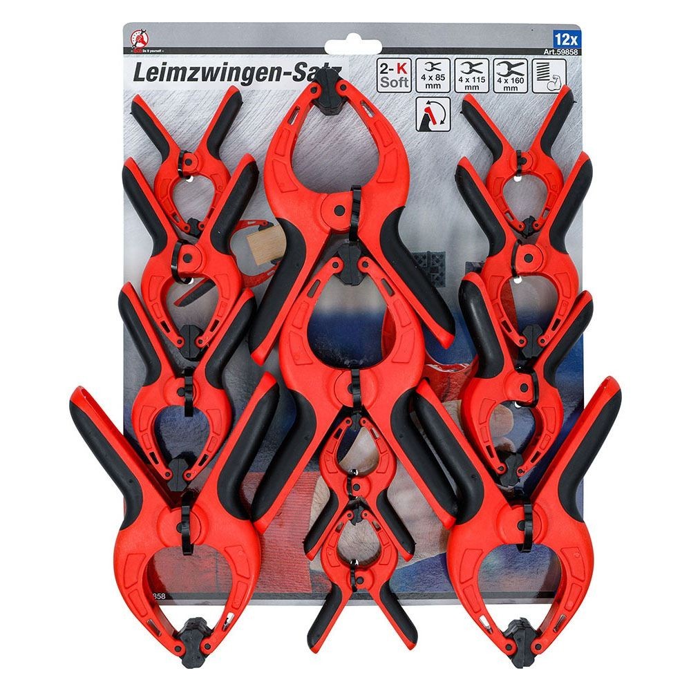 JUEGO DE 12 ABRAZADERAS DE NYLON BGS PARA BLOQUEO DE 85-160 MM (BGS59858) Dinamitek 5