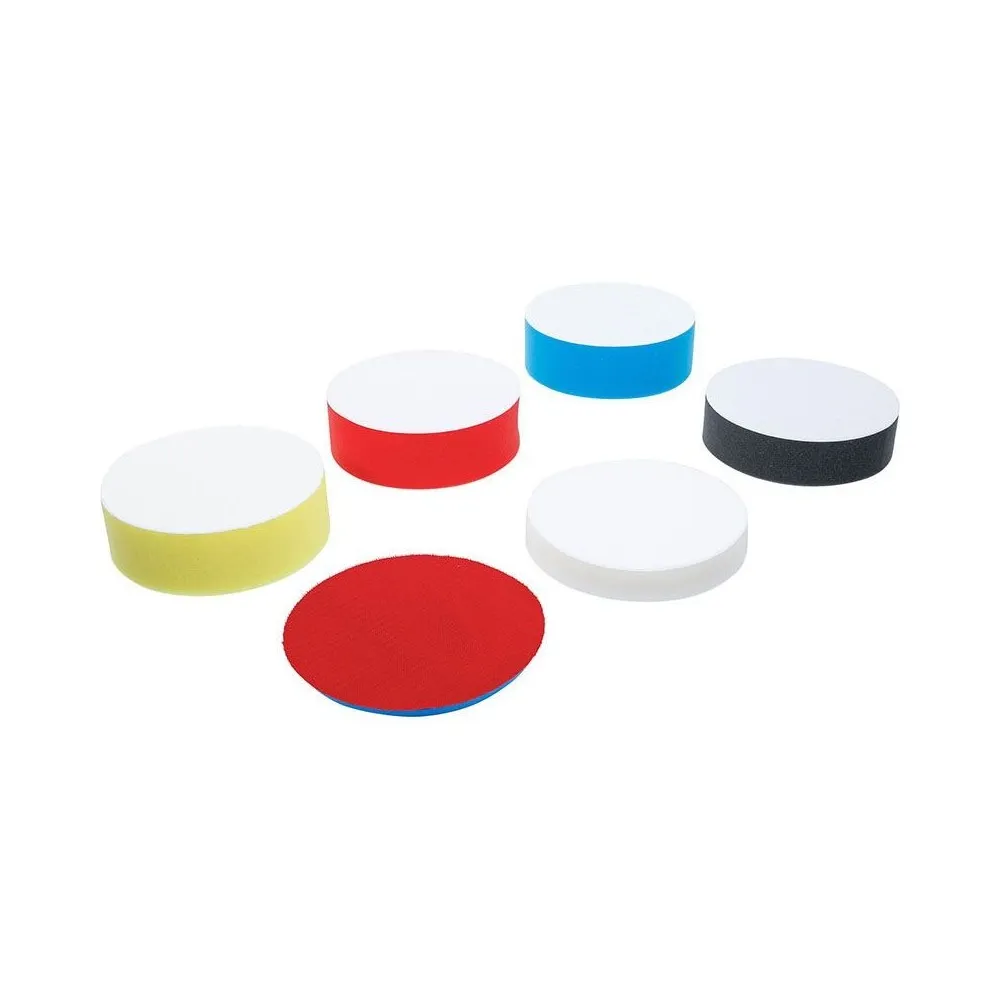 SET OF 6 BGS POLISHING SPONGES, Ø 150 MM, WITH M14 THREAD AND DRILL ATTACHMENT (BGS74379) Dinamitek 3