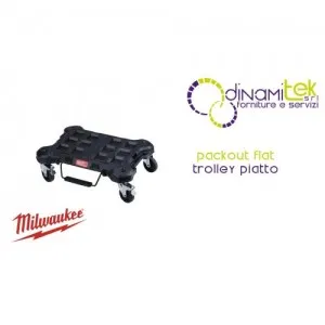CHARIOT PLAT PACKOUT 113 KG – CHARIOT PLAT AVEC FREIN – 4932471068 MILWAUKEE Dinamitek 1