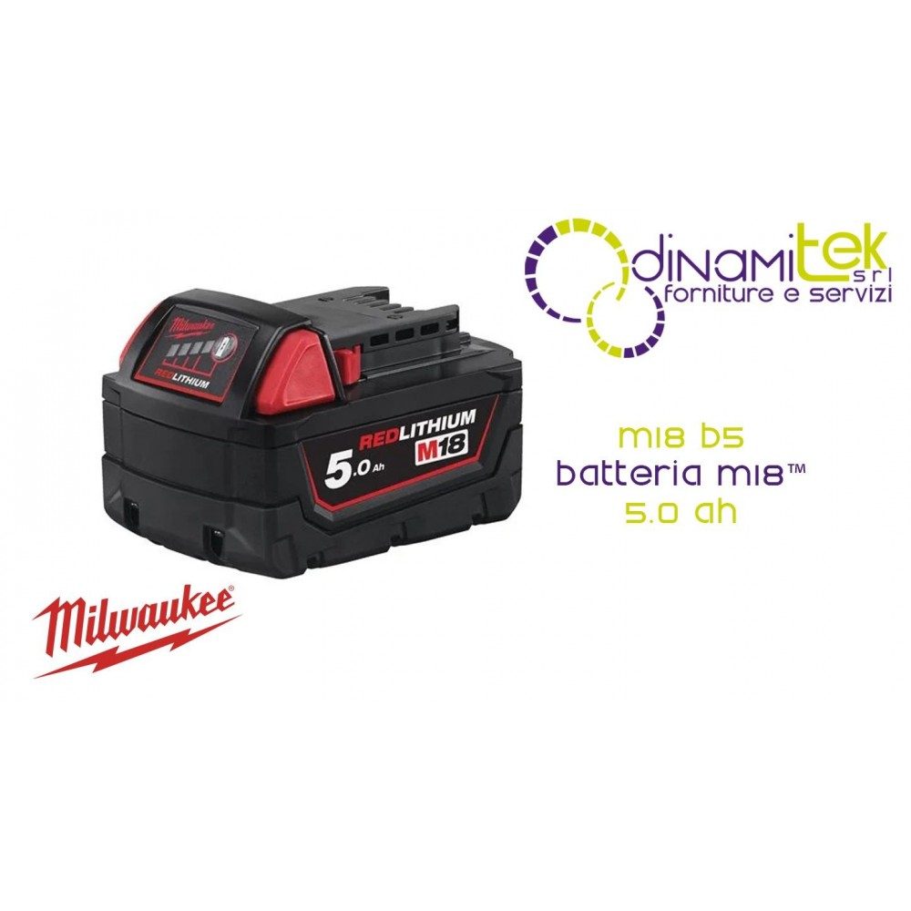 M18 5,0 AH AKKU (4932430483) | M18 B5 | 2,5XE REDLINK AKKULAUFZEIT Dinamitek 1