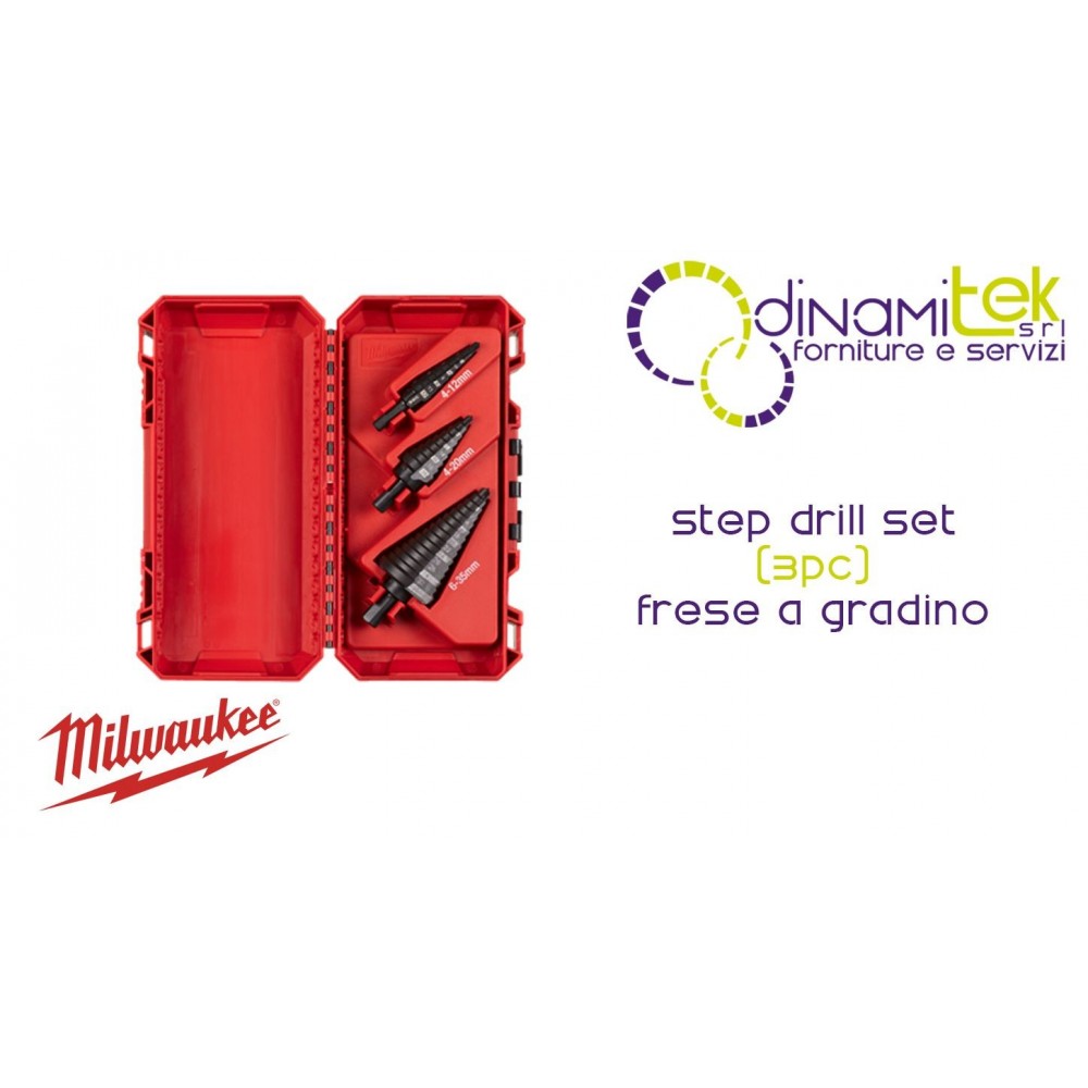 48899399 STEP DRILL SET (3PC) FRESE A GRADINO Dinamitek 1