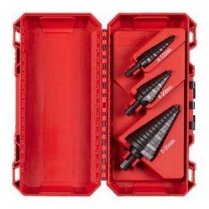 JUEGO DE BROCAS ESCALONADAS DE 3 PIEZAS (48899399) | 4-35 MM | OBSIDIANA NEGRA | 4 VECES MáS DURADERAS Dinamitek 2