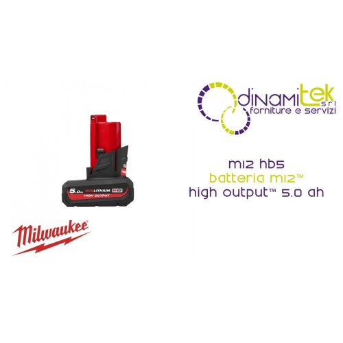 BATTERIE M12 HAUTE CAPACITé 5,0 AH | REDLINK | +25 % DE PUISSANCE | CODE 4932480165 Dinamitek 1