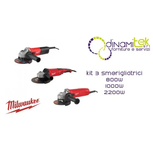 CORDED GRINDER KIT (800W, 1000W, 2200W) | 115, 125, 230 MM | FOR EVERY NEED | CODE 4933459750 Dinamitek 1