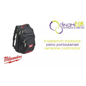 MILWAUKEE TRADESMAN BACKPACK ZAINO PORTAUTENSILI VERSIONE CONTRACTOR Dinamitek 1