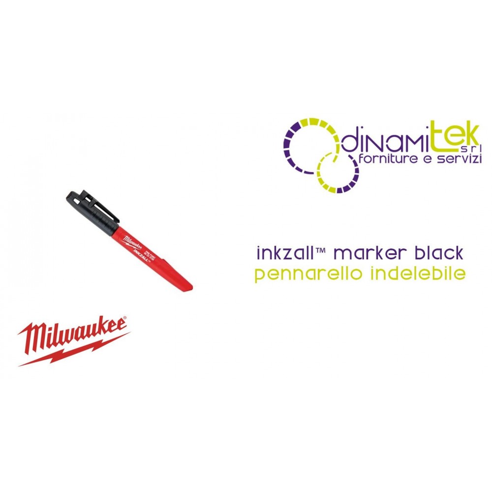 MILWAUKEE INKZALL™ MARKER BLACK - 1 PC PENNARELLO INDELEBILE Dinamitek 1