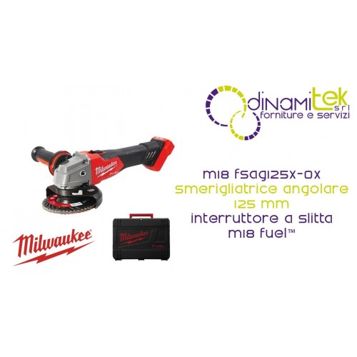 MEULEUSE D'ANGLE FUEL M18 125 MM | INTERRUPTEUR à GLISSIèRE | PUISSANCE 1 200 W | 4933478428 Dinamitek 1