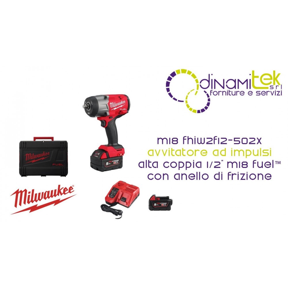 M18 FUEL ½&QUOT; F HIGH TORQUE IMPACT WRENCH | 1491 NM | M18 FHIW2F12-502X Dinamitek 1