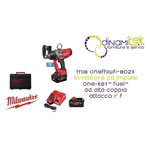 ONE-KEY FUEL HIGH TORQUE IMPACT WRENCH 1″ F | 2033 NM | M18 ONEFHIWF1-802X Dinamitek 1