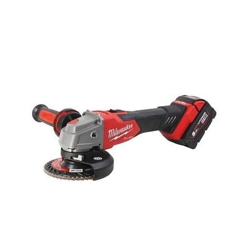 MEULEUSE D'ANGLE M18 FUEL 125 MM AVEC FREIN RAPIDSTOP, 1200 W (4933478430), KIT 5,0 AH Dinamitek 2