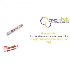 48475789 LAME DEMOLIZIONE THE TORCH: METALLO LUNGH. MM-PASSO 300-1,4 5PZ MILWAUKEE Dinamitek 1