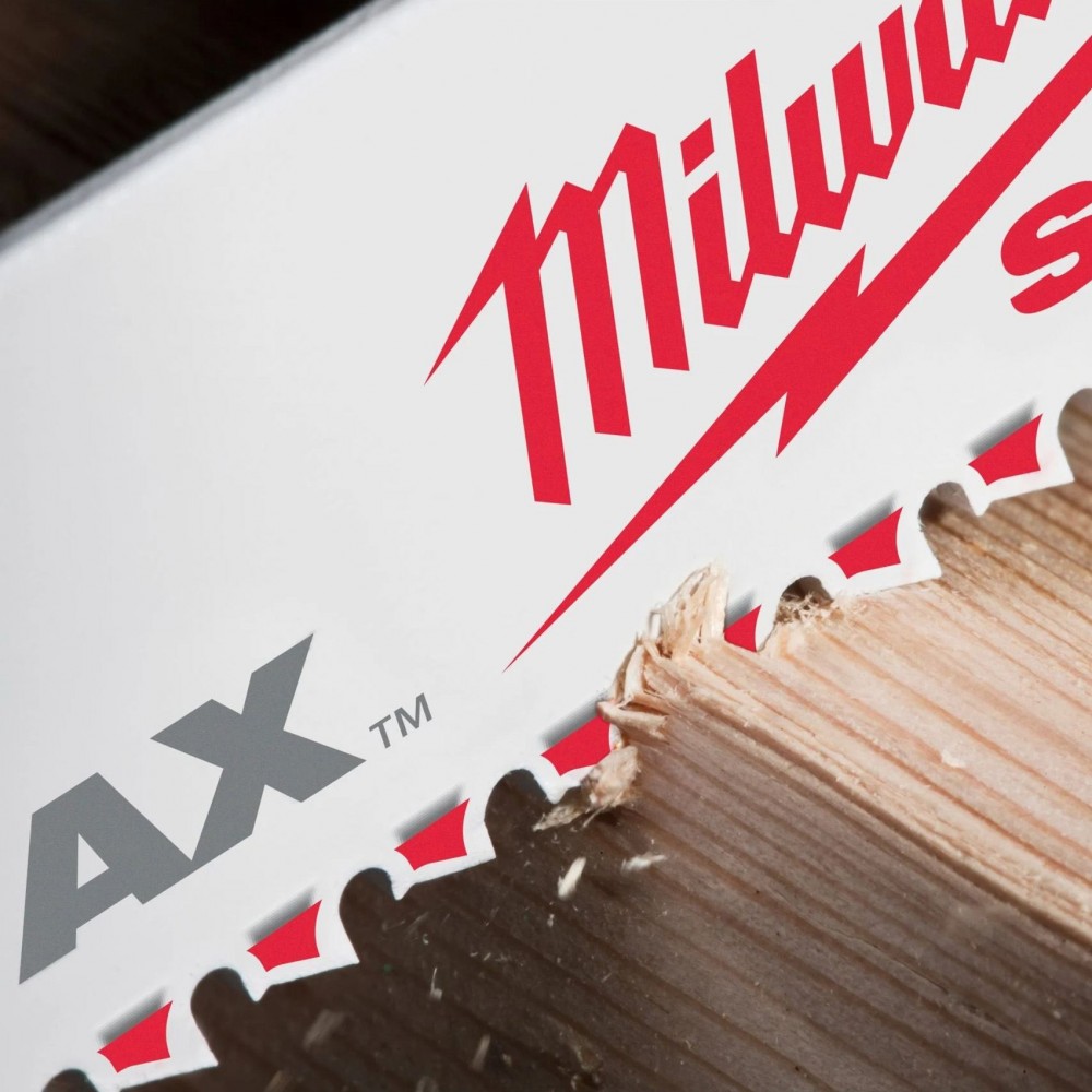 MILWAUKEE AX 300MM X 5 Tpi LAME DEMOLIZIONE HEAVY DUTY: LEGNO CON CHIODI 5 PZ Dinamitek 3